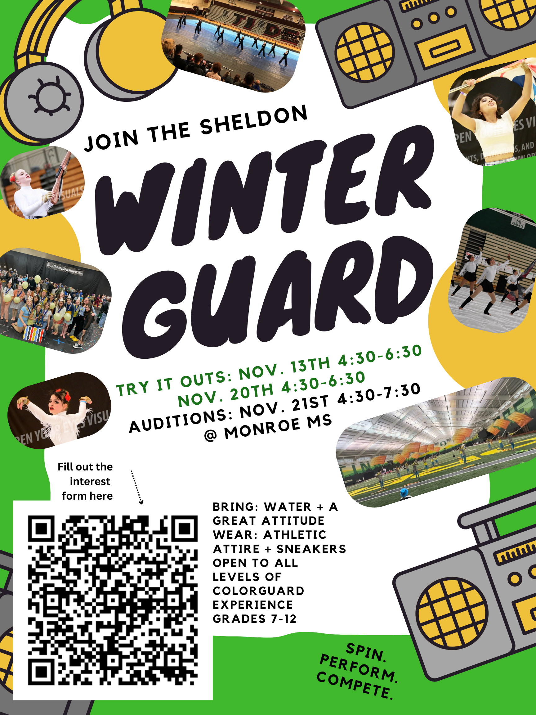 Winter Color Guard Informational Flier