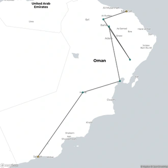 tourhub | Crooked Compass | Whispers Through the Empty Quarter | Tour Map