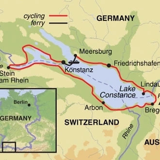 tourhub | Exodus | Highlights of Lake Constance by bike, Self-Guided | Tour Map