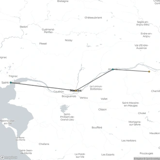 tourhub | CroisiEurope Cruises | The Loire Valley, a Royal legacy (port-to-port cruise) | Tour Map