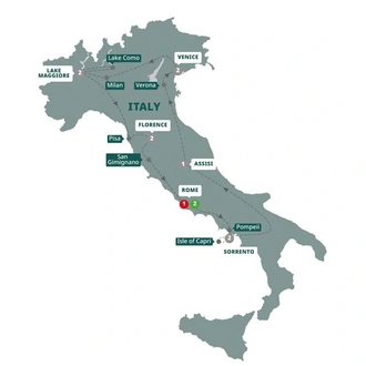 tourhub | Trafalgar | Best of Italy | Tour Map