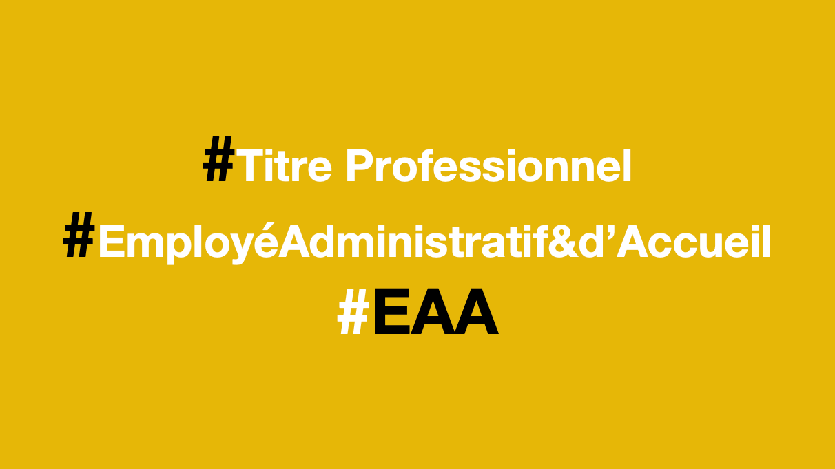 Représentation de la formation : Titre Professionnel Employé Administratif et d'Accueil