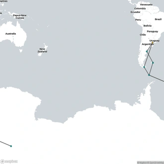 tourhub | HX Hurtigruten Expeditions | Antarctica & Falklands Expedition | Northbound (Flight Included) | Tour Map