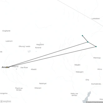 tourhub | ARP Travel Group | Marangu Route, Gold Level Premium Climb (On Request) | Tour Map