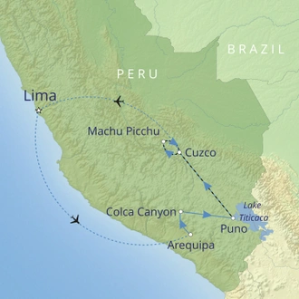 tourhub | Cox & Kings | Train to Machu Picchu (Luxury) | Tour Map