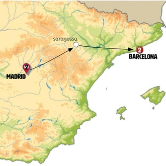 tourhub | Europamundo | Madrid and Barcelona dept Saturday | Tour Map