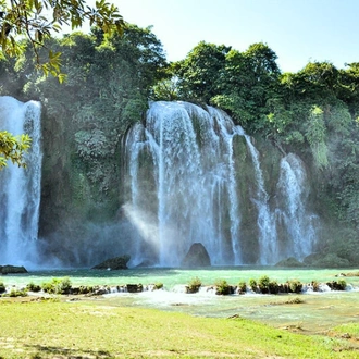 tourhub | Mr Linh's Adventures | Adventure in Ban Gioc Waterfall - Ba Be Lake - Halong Bay - Group Tour 