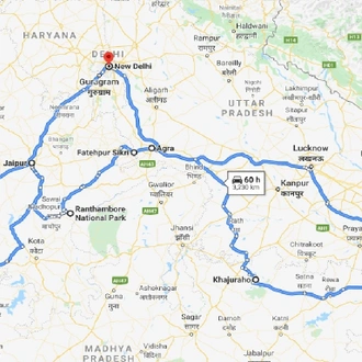 tourhub | Holidays At | Incredible India Tour | Tour Map