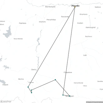 tourhub | The Natural Adventure | Rhodope Mountains Explorer | Tour Map