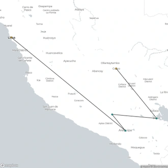 tourhub | Lima Tours | Living Peru, Private Tour | Tour Map