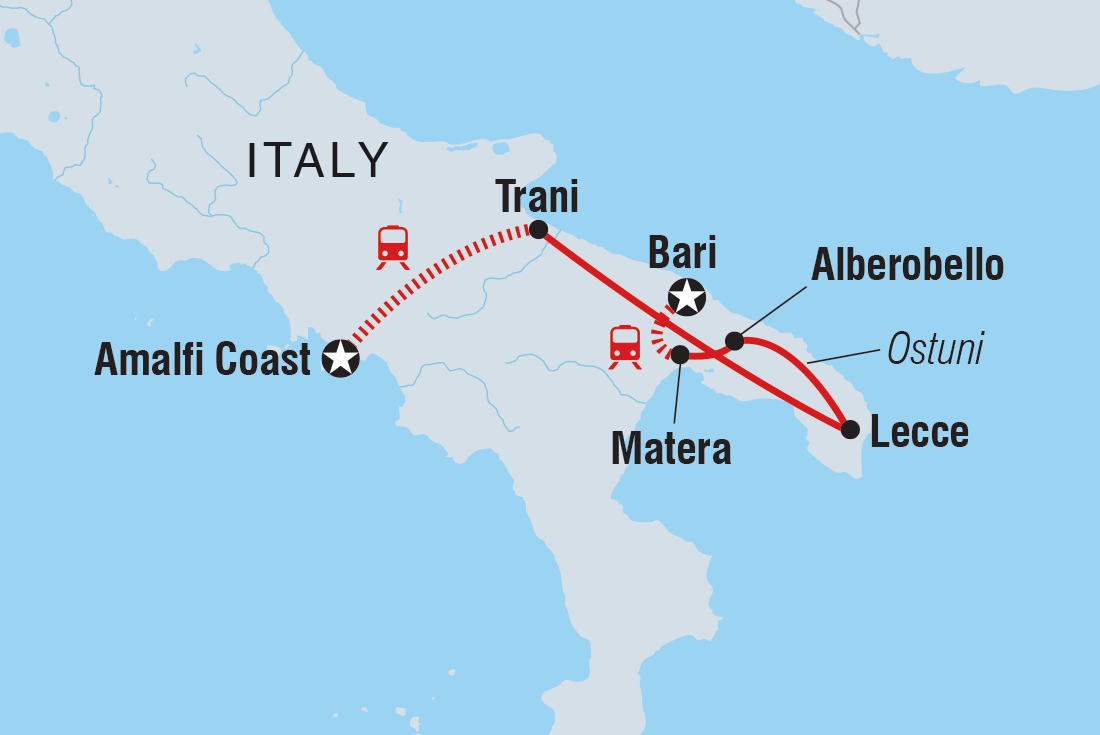 tourhub | Intrepid Travel | Explore Southern Italy | Tour Map