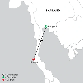 tourhub | Globus | Independent Bangkok & Phuket | Tour Map