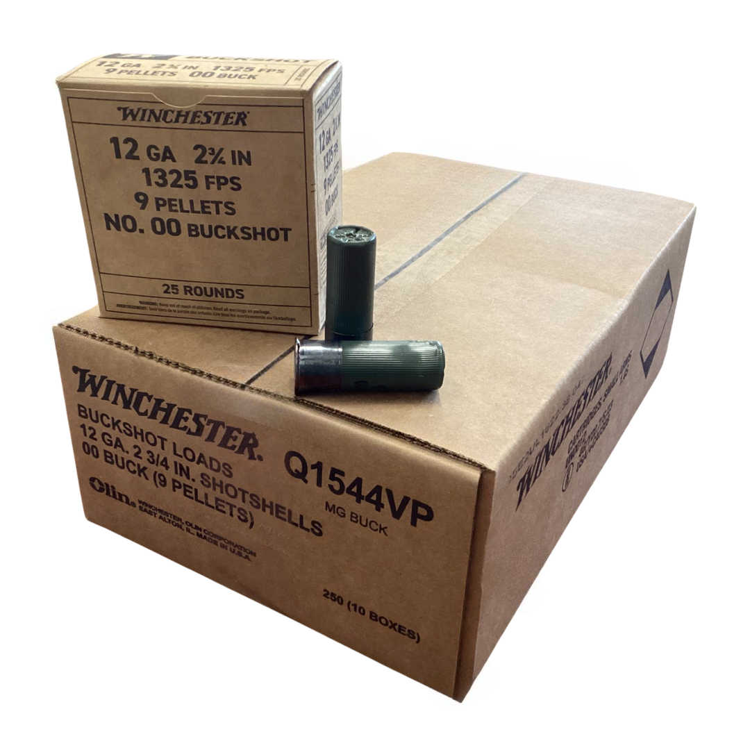 12 Gauge - Winchester Military Grade 2.75 in 00 Buckshot 9 Pellets