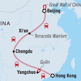 tourhub | Intrepid Travel | Real China | Tour Map