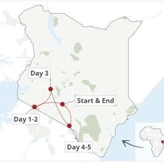 tourhub | Africa Safari Bookings Advisory Center | 8 Days Kenya Explorer Safari Holiday | Tour Map