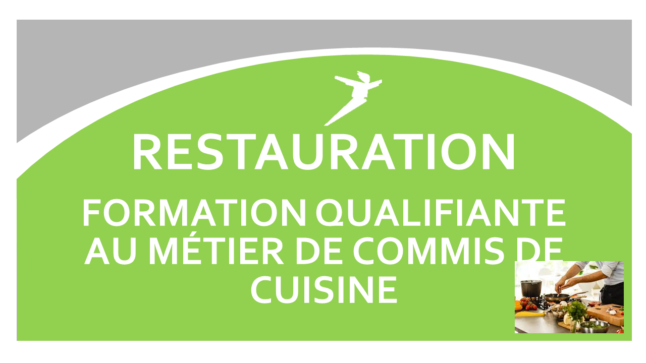 Représentation de la formation : FORMATION QUALIFIANTE AU METIER DE COMMIS DE CUISINE