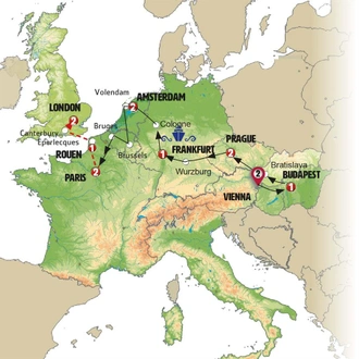 tourhub | Europamundo | From East to West | Tour Map