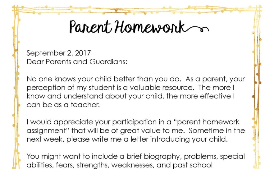 teacher introduction letter to parents special education