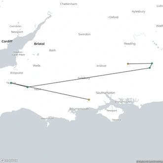 tourhub | Brightwater Holidays | England: In the Footsteps of Gertrude Jekyll - 6 day 5785 | Tour Map