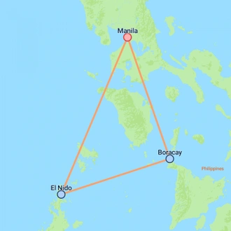 tourhub | On The Go Tours | El Nido & Boracay Uncovered - 10 days | Tour Map