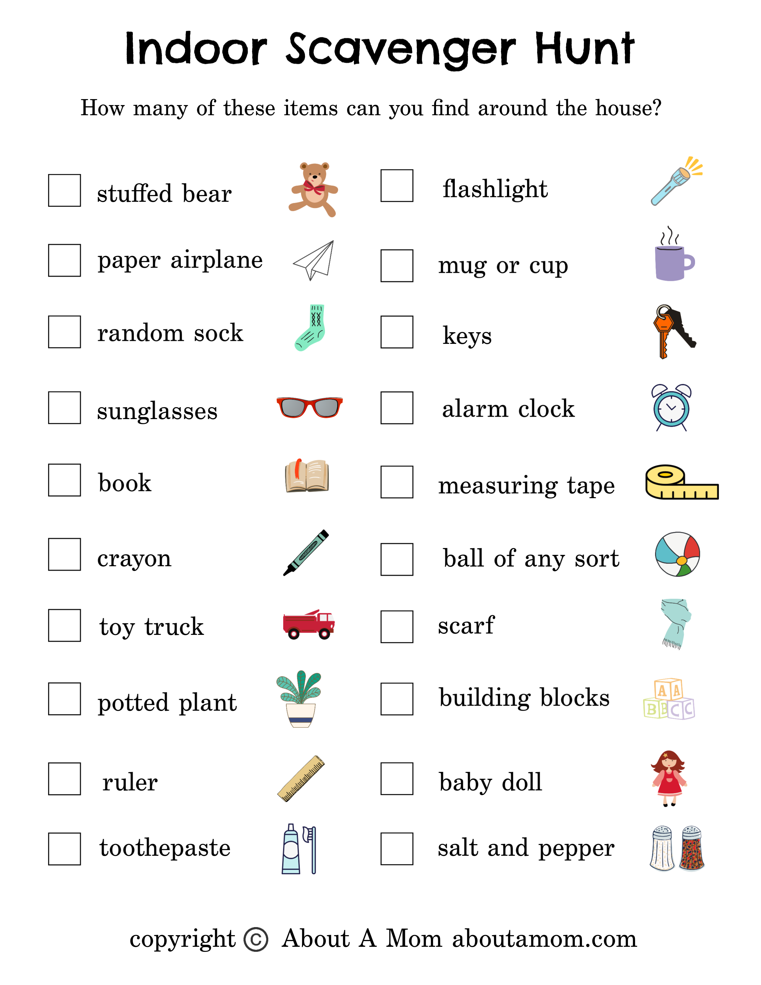 Free Printable Scavenger Hunt Worksheets Free Printable Templates