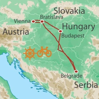 tourhub | UTracks | Danube to the Iron Gates Bike and Boat | Tour Map