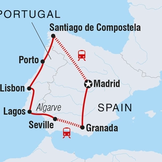tourhub | Intrepid Travel | Explore Spain & Portugal | Tour Map