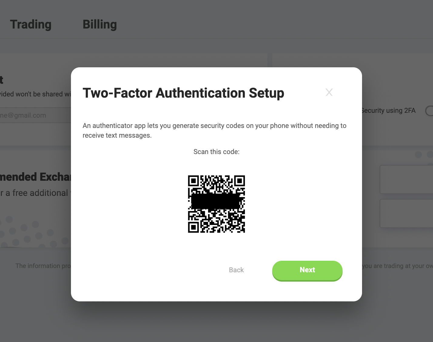 scan google authenticator code