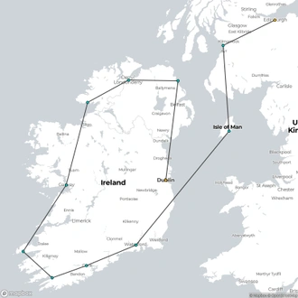 tourhub | Aurora Expeditions | Ireland & Scotland: Saints, Saviours and Secrets | Tour Map