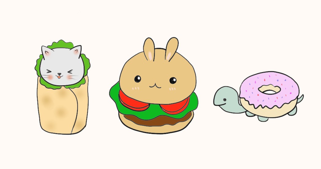 easy cute drawings of food