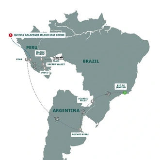 tourhub | Trafalgar | South America Revealed with Galápagos Legend East Cruise | Tour Map