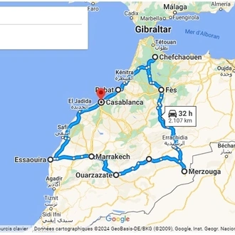 tourhub | Morocco Cultural Trips | 14-Day Authentic Morocco Tour | Tour Map