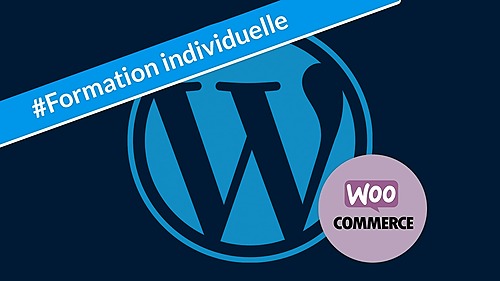 Représentation de la formation : WordPress & Woocommerce : création de sites Web e-commerce . Formation coachée individuelle + Certification