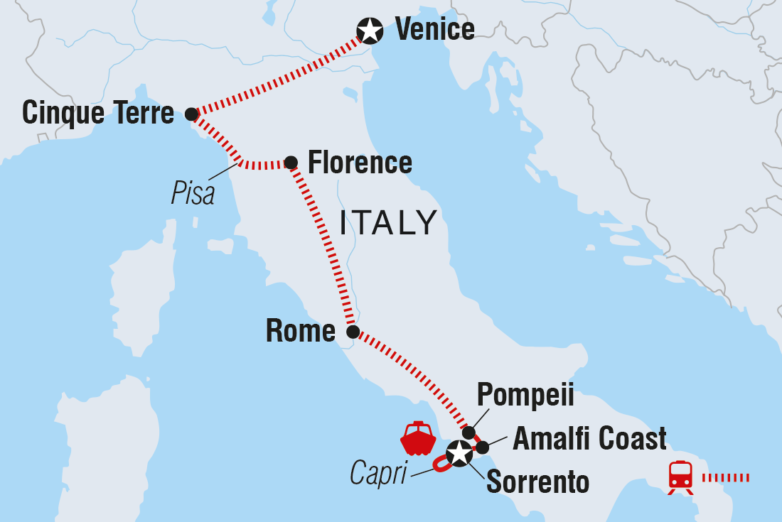 tourhub | Intrepid Travel | Best of Italy Family Holiday | Tour Map