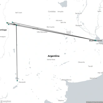 tourhub | Unu Raymi Tour Operator & Lodges | Aconcagua Summit – 12 Days | Tour Map