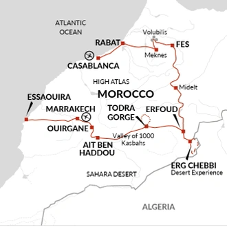 tourhub | Explore! | Best of Morocco | Tour Map