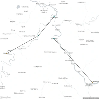 tourhub | CroisiEurope Cruises | The Rhine & Moselle (port-to-port cruise) | Tour Map