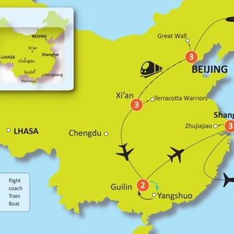 tourhub | Tweet World Travel | 12-Day China Classic Wonders Tour | Tour Map