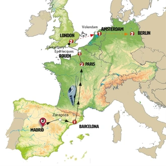 tourhub | Europamundo | A Virtuous Line | Tour Map