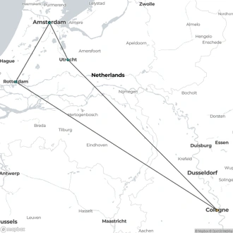 tourhub | A-ROSA River Cruises | Rhine City Experiences (A-Rosa Young Artists) | Tour Map