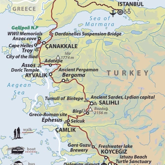 tourhub | Wild Frontiers | Turkey: Istanbul, Edirne & the Aegean Coast  | Tour Map