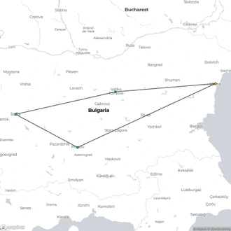 tourhub | Destination Services Bulgaria | Explore Bulgaria in a week, Self-Drive | Tour Map