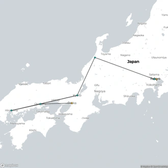 tourhub | Today Voyages | Japan in all shapes and sizes in 4* | Tour Map