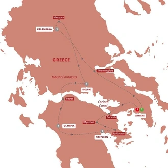 tourhub | Trafalgar | Best of Greece Reverse | Tour Map