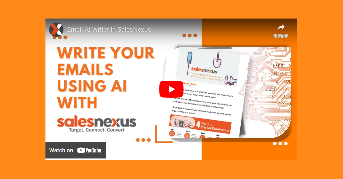 SalesNexus Launches AI-Powered Email Writer to Revolutionize Email Marketing