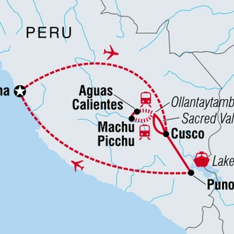 tourhub | Intrepid Travel | Classic Peru | Tour Map