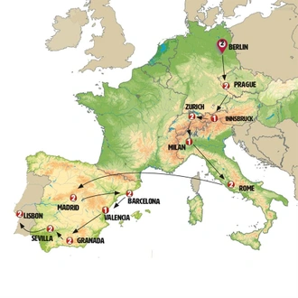 tourhub | Europamundo | Continental Europe | Tour Map