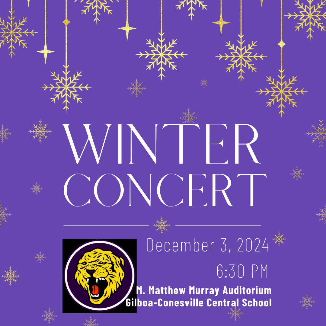 winter concert december 3, 2024 at 6:30 pm at Gilboa-Conesville Central School