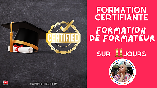 Représentation de la formation : Formation de formateur certifiante  11 jours  🏆