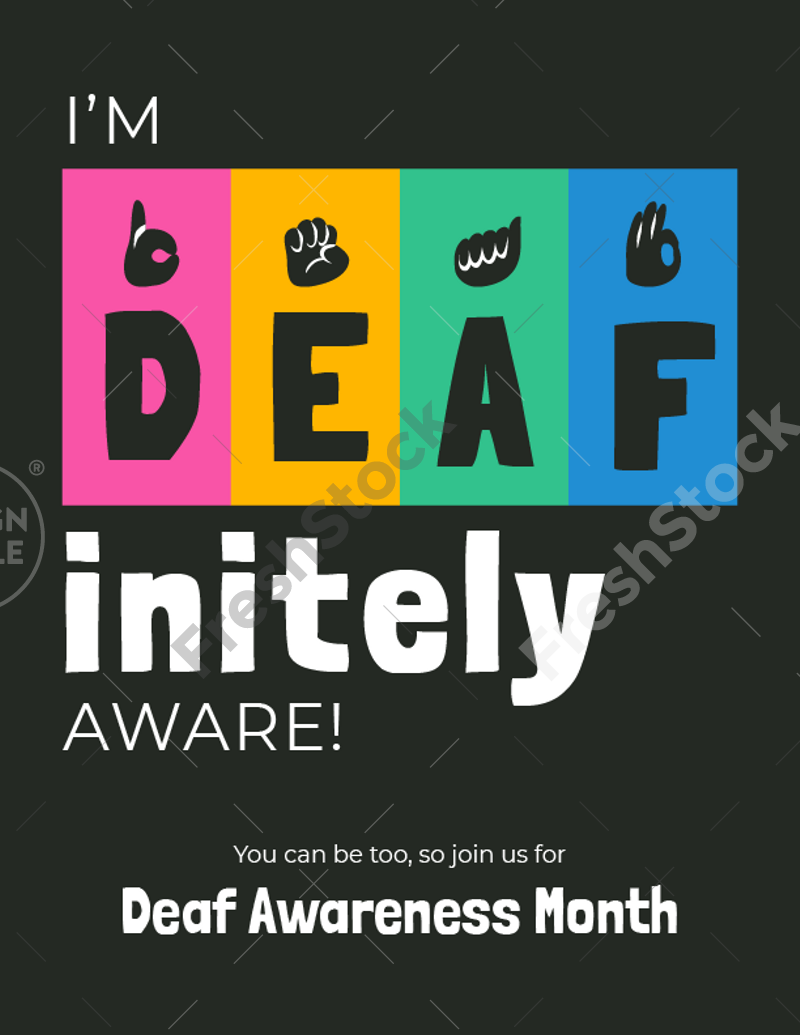 Deaf awareness month Poster FreshStock